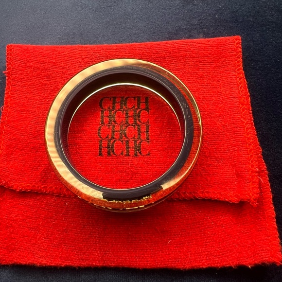 Carolina Herrera Navy Resin Bangle - Picture 2 of 11